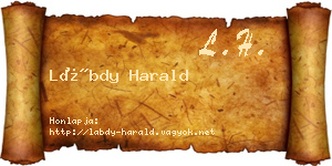 Lábdy Harald névjegykártya
